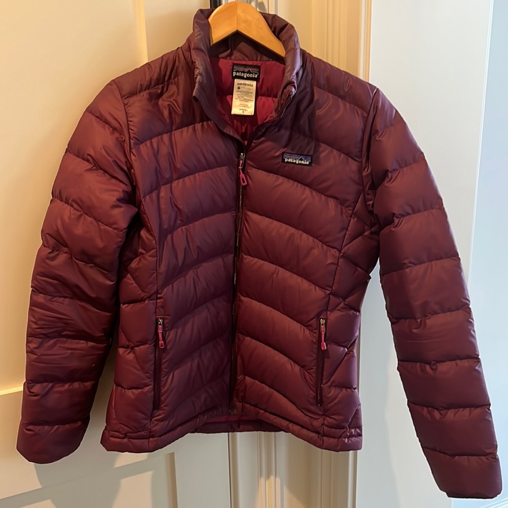 Burgundy Patagonia Puffer Jacket